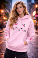 Poleron Gatito Gato Lindo Regalon Kawai Moda Mujer - Imagen 4